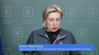 Iryna Vereshchuk urged people in Ukraine to use only open humanitarian corridors