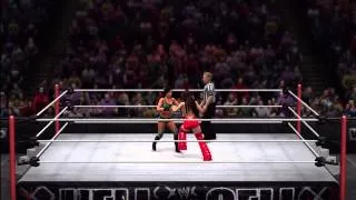 WWE '13 Hell in a Cell Simulation AJ Lee Vs Brie Bella (Divas Championship)