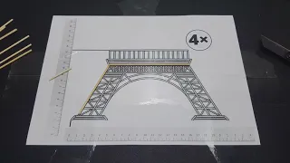 How To Build Beautiful Eiffel Tower with wooden sticks | Miniature Builder