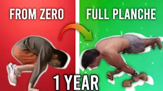 1 YEAR FULL PLANCHE PROGRESSION - from zero to FULL PLANCHE