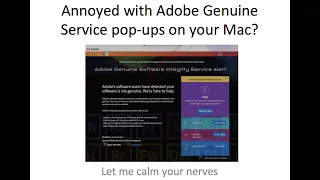 Adobe Genuine Service Pop Up Fix