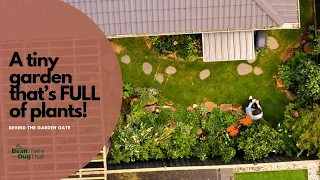 A productive TINY garden w raised beds & fruit trees in pots | Garden Tour | Behind the Garden Gate