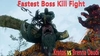 Kratos Vs Brenna Daudi (Fire Troll) | Fire Troll Boss Fight | God of War 2018