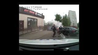 Видео погони сотрудников ДПС за пьяным водителем «Audi» в Туле