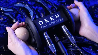 ASMR Deep Ear Attention | 3D Brain Penetration, Ear Cleaning and Ear Massage (No Talking)