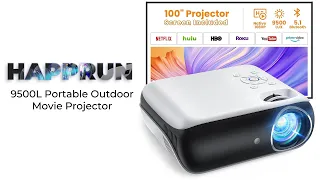 How to Use HAPPRUN 9500L Portable 100'' Screen Projector | Complete Beginner Guide #projector