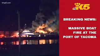 BREAKING: Massive boat fire in Tacoma