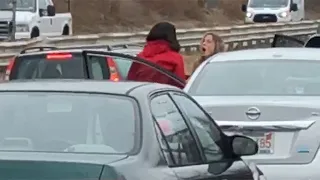 Raw Video: Women Fight In Middle Of Route 128 In Danvers