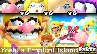 Mario Party Superstars Wario vs Peach vs Rosalina vs Birdo in Yoshi's Tropical Island (Master)