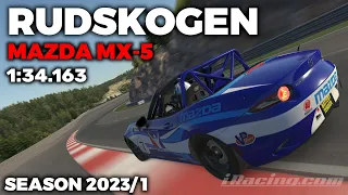 iRacing Rudskogen Motorsenter MX-5 - Guide Lap + Hot Lap + Setup + blap file - 1:34,163