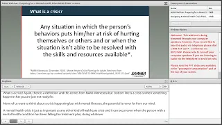 Preparing for a Crisis: Mental Health Crisis: Planning for Families