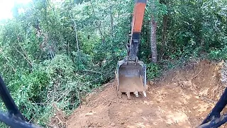 Excavator ex120 M3 Malaysia job pak 3. Cara Binaan jalan sawit di kawasan bukit