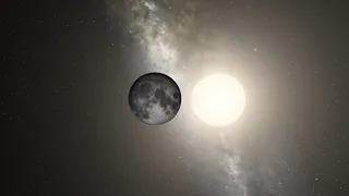 Что, если Луна будет размером с Солнце - Universe Sandbox