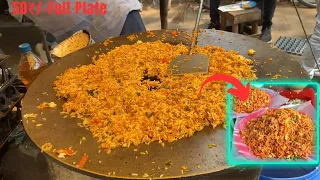 Mumbai Street Food ||  Masala Egg Rice || Egg Tawa Pulao