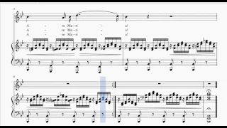 Schubert - Ave Maria - Karaoke (instrumental accompaniment w/ lyrics & score)
