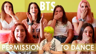 BTS (방탄소년단) - 'Permission to Dance' Official MV | Spanish college students REACTION (ENG SUB)