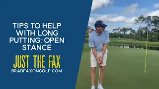 Tips to help with long putting: open stance