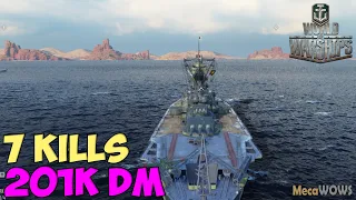 World of WarShips | Musashi | 7 KILLS | 201K Damage - Replay Gameplay 1080p 60 fps