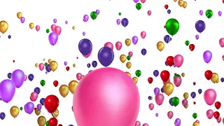 Multicolor / Colorful Balloons Motion Animation Background