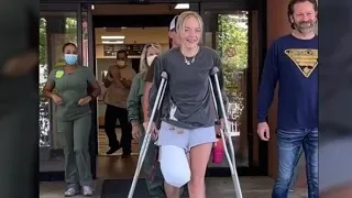 WATCH: Florida teen who lost leg in shark attack discharged from hospital