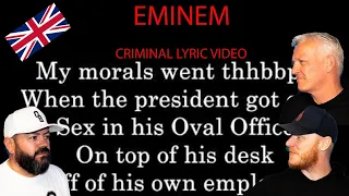 Eminem - Criminal Lyric Video REACTION!! | OFFICE BLOKES REACT!!