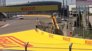 Авария на трассе F1 Сочи 2017