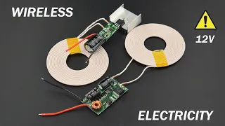 12V 3A Wireless Electricity Transmission using Magnetic Coupled Resonance Technology