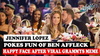 JENNIFER LOPEZ POKES FUN OF BEN AFFLECK HAPPY FACE AFTER VIRAL GRAMMYS MEME
