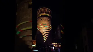 Galata tower at night