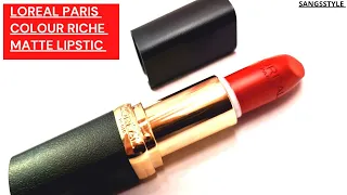 L'Oréal Paris colour riche moist matte lipstic pure Rouge||Bridal makeup red lipstick