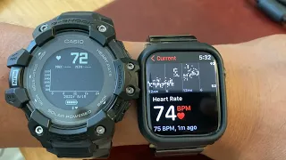 Update: Casio g-shock GBD-H1000 vs Apple Watch 7 Heart rate sensor