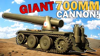 I Built A MASSIVE 700MM CANNON That I CANT AIM In Sprocket Tank Design!