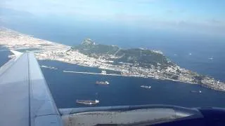 Takeoff from Gibraltar in a British Airways A320
