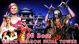 Mk Mobile, Black Dragon Fatal Tower 100 Boss Fight Round 5 Finish