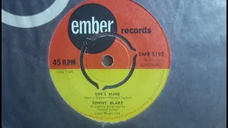 Popcorn R&B - SONNY BLAKE - She's Mine - EMBER EMBS 195 UK 1964 Wild Sax Break Dancer