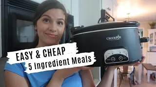 7 EASY & HEALTHY CROCKPOT MEALS: 5 INGREDIENTS OR LESS RECIPES ON A BUDGET