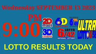 9pm Lotto Result Today  September 13 2023 [Complete Details]