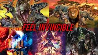 FEEL INVINCIBLE (skillet) - jurassic world, animals, monsterverse, avengers, justice league