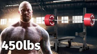 Hafthor Bjornsson Incredible 450lbs Bench Press | Stream highlight