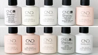 Swatching ENTIRE CND Shellac Line 2021 [Video #1 white + light shades]