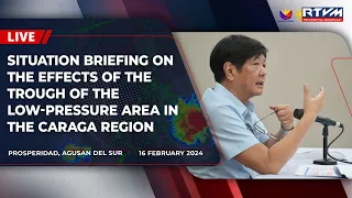 Situation Briefing on the Effects of the Trough of the Low-Pressure Area in the Caraga Region