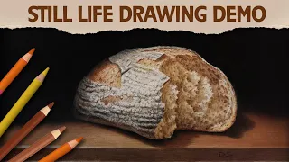 Drawing Rustic Bread | Traditional Still Life with Pastel Pencils