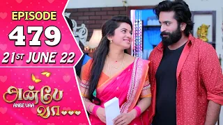 Anbe Vaa Serial | Episode 479 | 21st June 2022 | Virat | Delna Davis | Saregama TV Shows Tamil