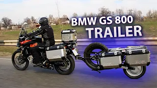 DRIVING motorcycle WITH offroad TRAILER BMW GS800. Ruslan C-Way Korobkov.