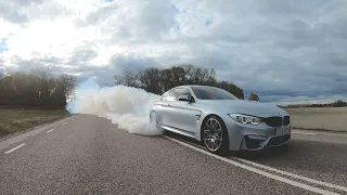 BMW M4 rolling burnout