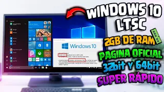 NUEVO WINDOWS 10 LITE OFICIAL DE MICROSOFT VERSION LTSC FUNCIONA CON 2GB DE RAM MAS RAPIDO Y FLUIDO