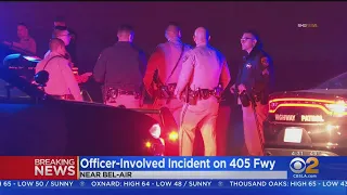 Shooting involving CHP officer shuts down 405 freeway in Brentwood