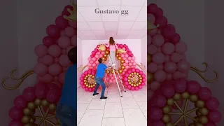 PRINCESS BALLOON CARRIAGE 👸 Balloon decoration ideas 🤩 birthday decoration ideas at home #tiktok