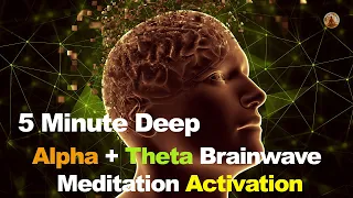 5-Minute Deep Alpha & Theta Waves Morning Meditation Music | Meditation Oasis #Meditation