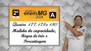 SIMULADO DE MATEMÁTICA PARA O ENEM 24 , Questões 177,178,179 e 180( os temas mais cobrados)